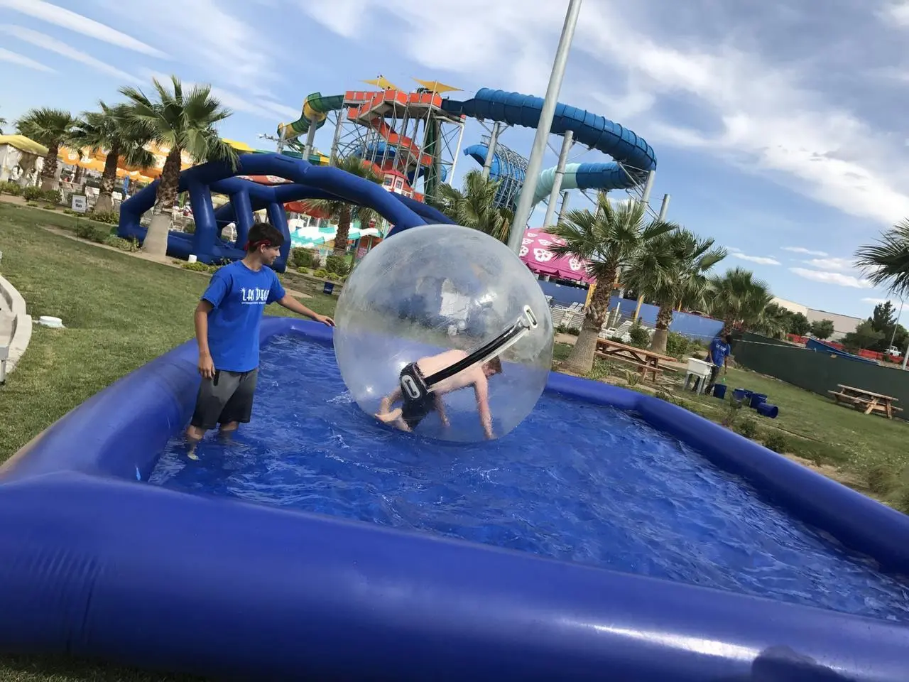 Water Walking Ball Zorb Inflatable Pool Water Park Event Production Las Vegas