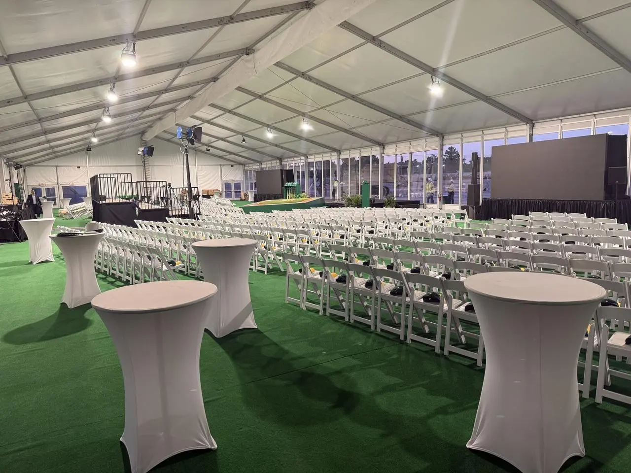 Masters Golf Tournament Tent Artificial Turf Green Carpet Event Production Las Vegas
