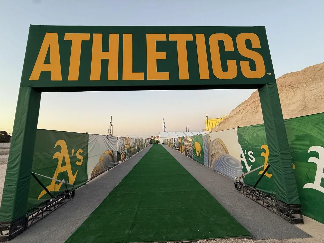 Oakland Athletics Entrance Artificial Turf Green Carpet Event Production Las Vegas