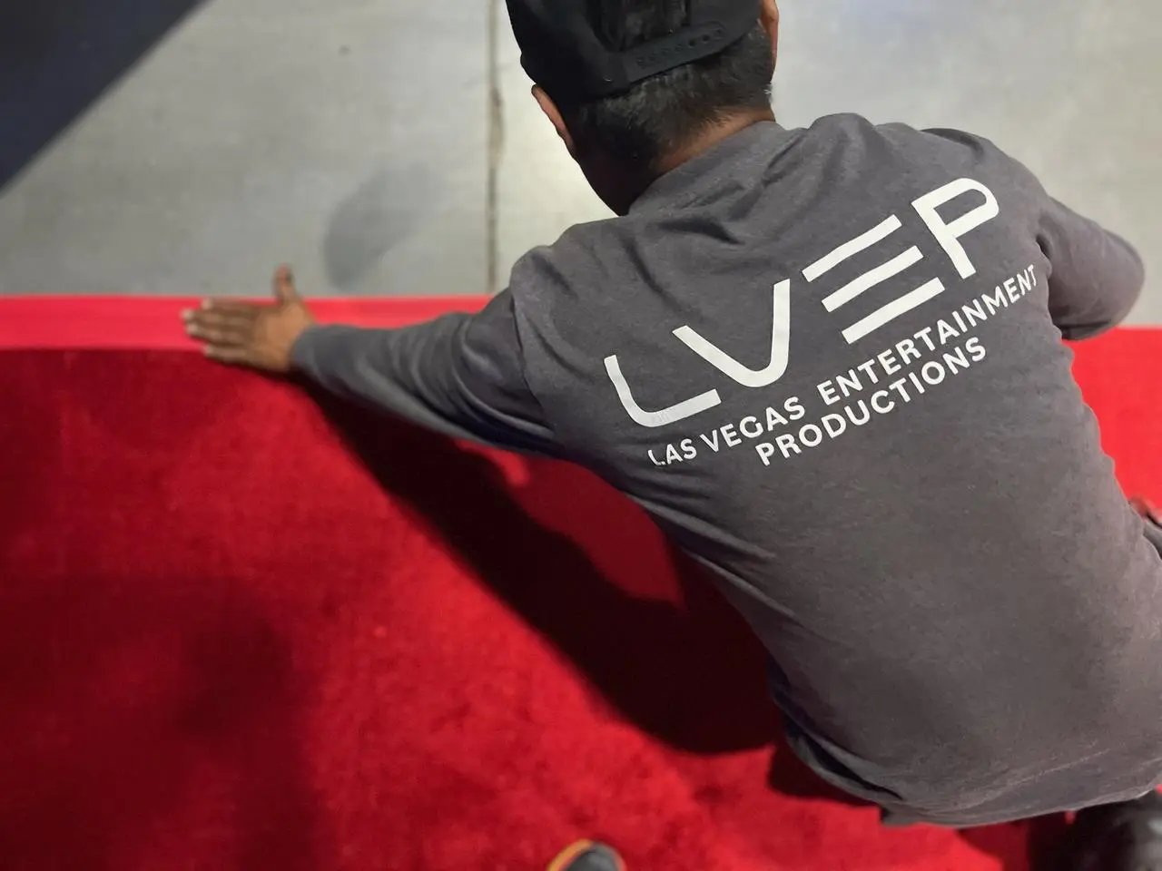 Red Carpet Installation Professional Crew Event Production Las Vegas