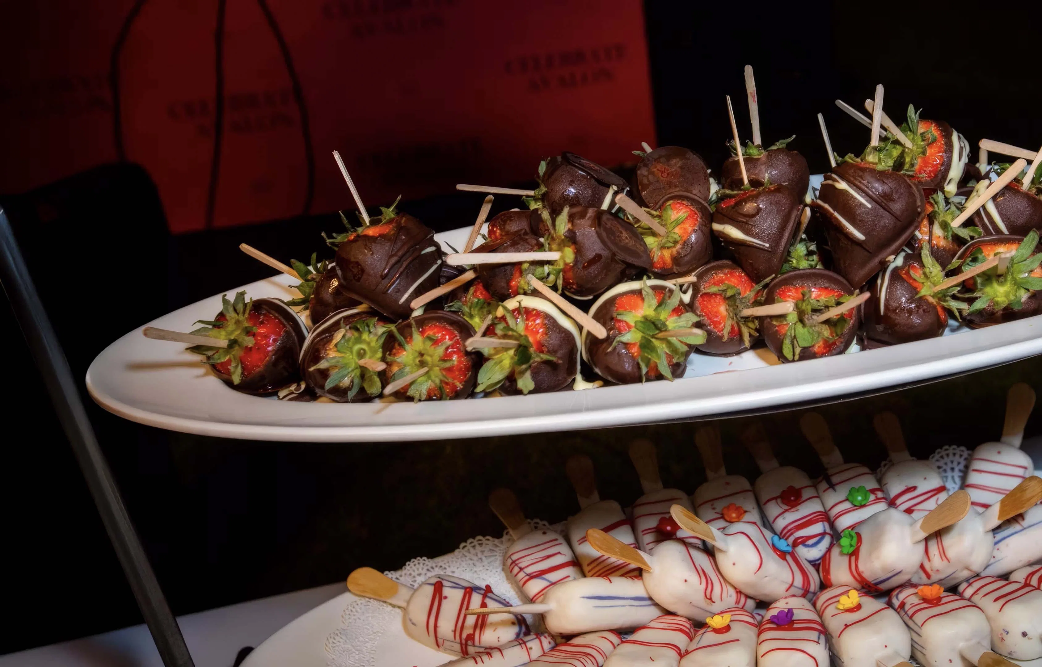 Event catering station and guest service option