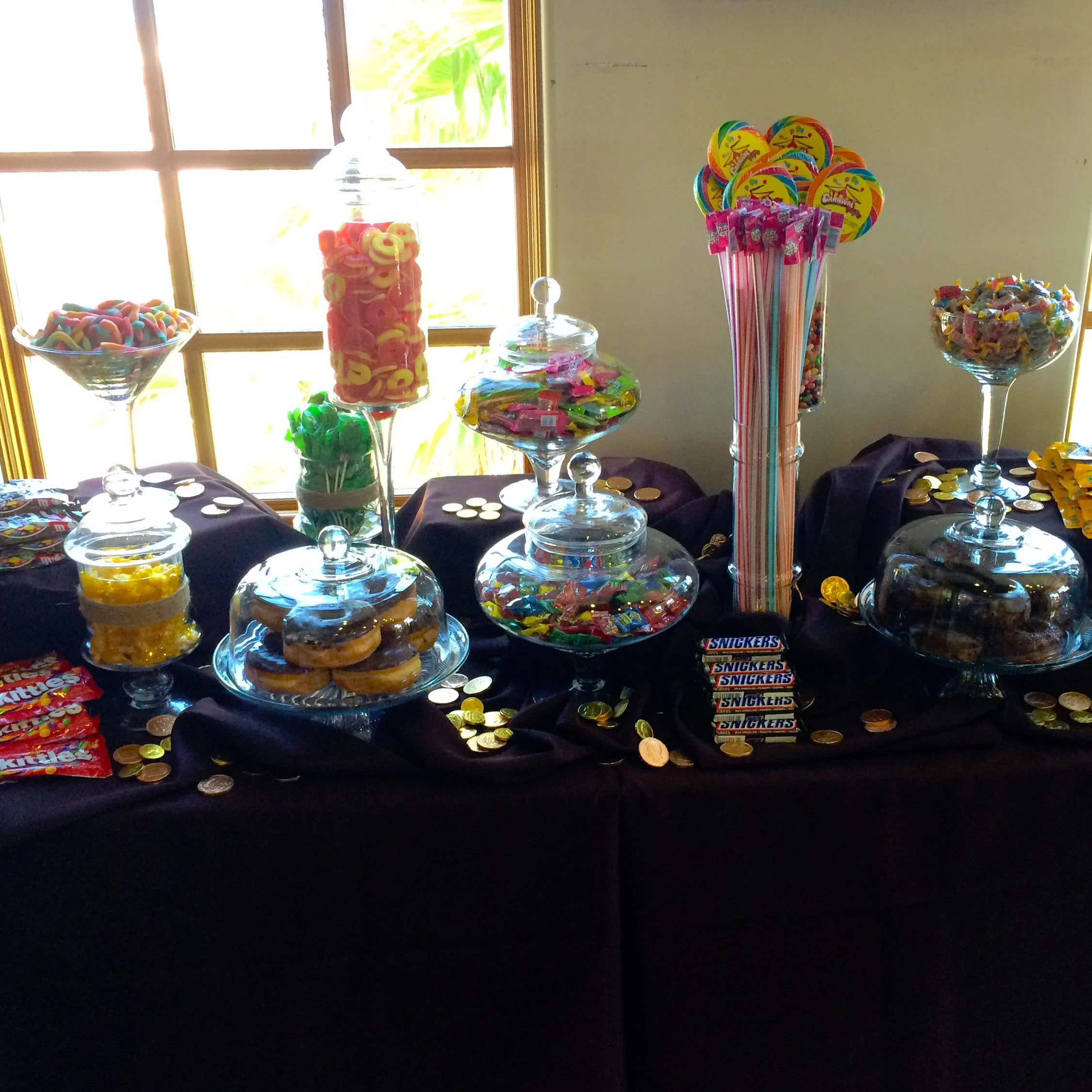Event catering staff and guest service setup