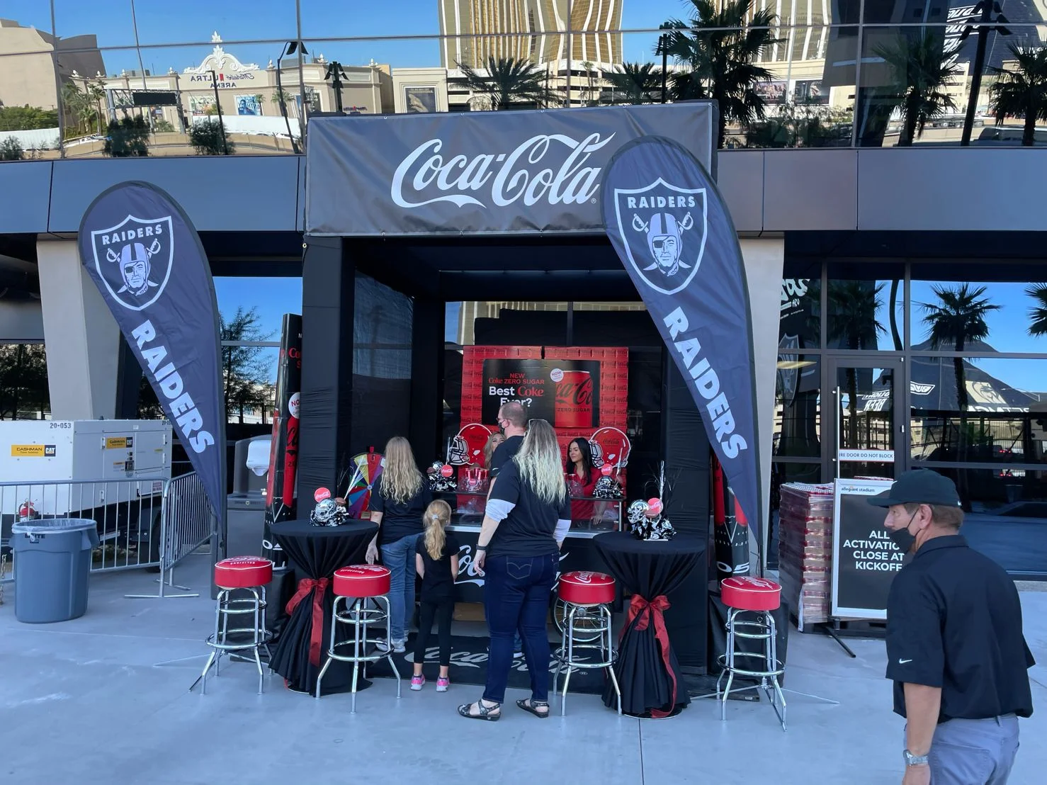 Custom bar booth for branded event hospitality