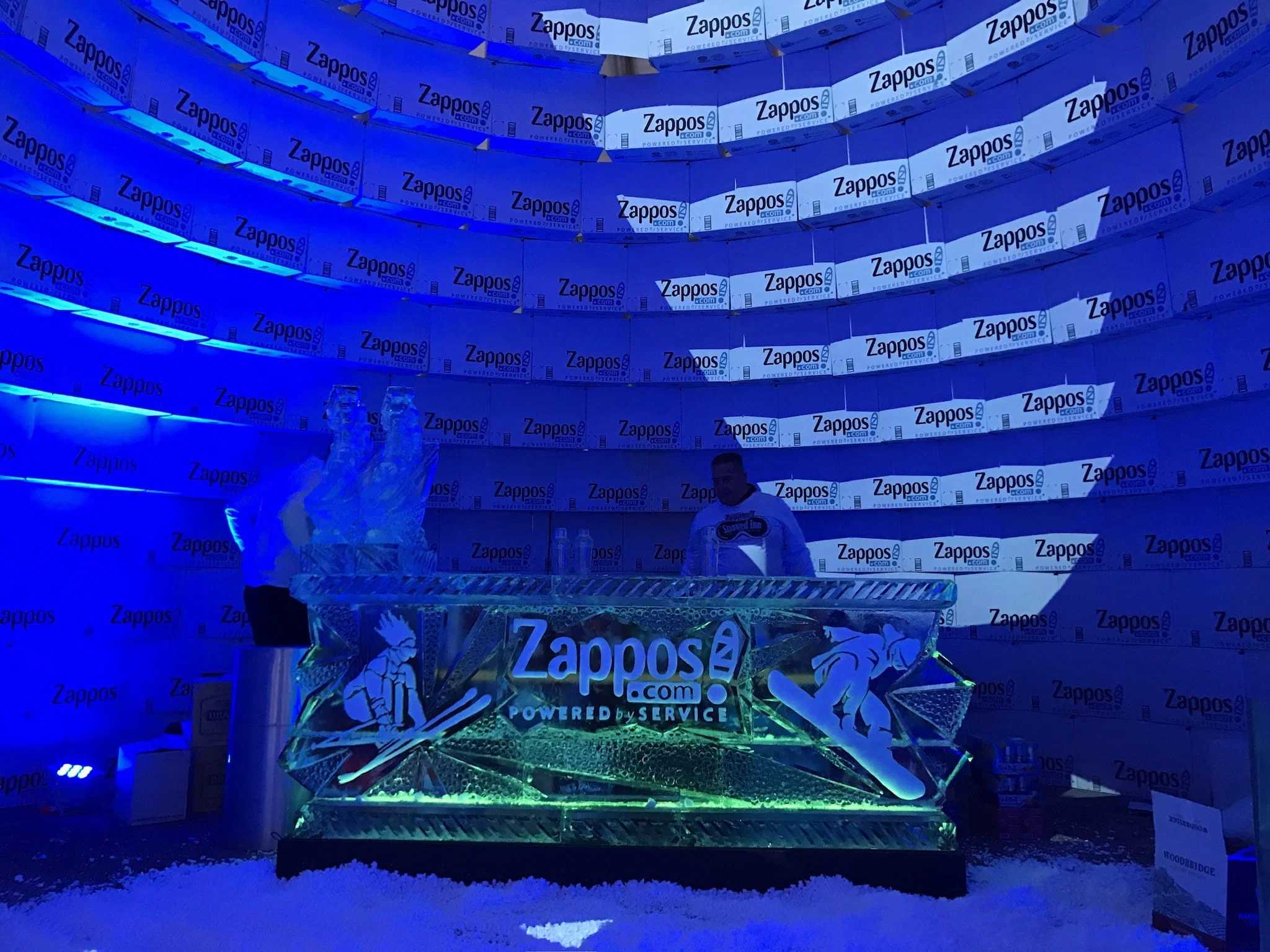 Zappos branded ice bar event service