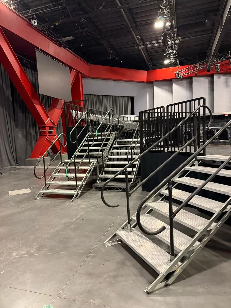 Modular Stage Risers ADA Ramps Indoor Convention Center Event Production Las Vegas
