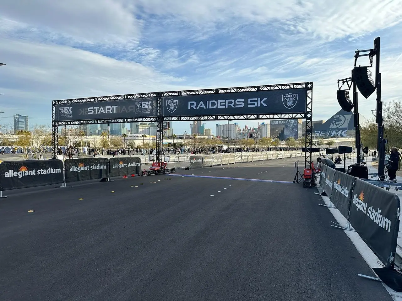 Allegiant Stadium Branded Barriers Raiders 5K Race Event Production Las Vegas