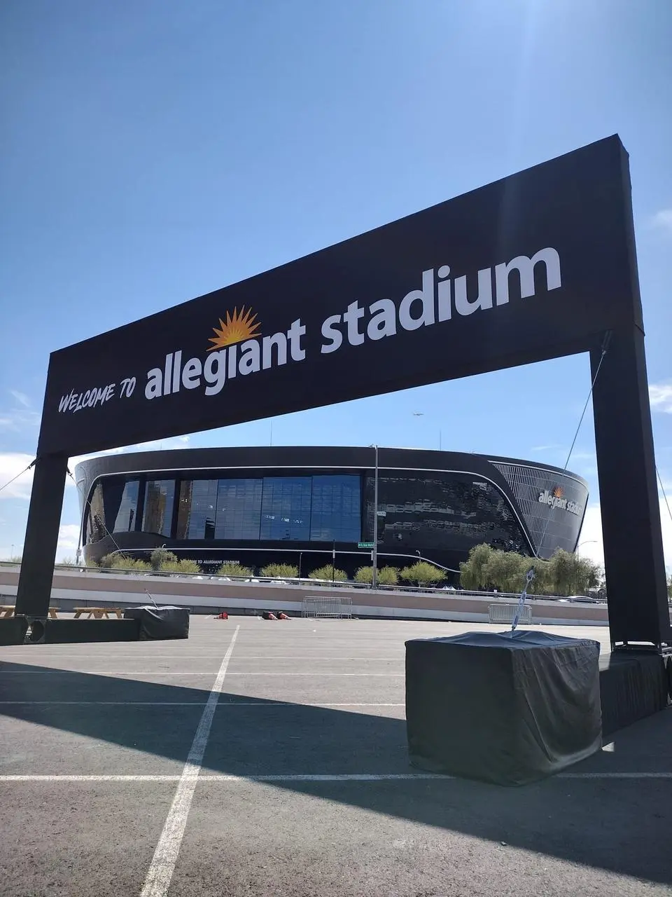 Allegiant Stadium Welcome Entrance Banner Las Vegas Event Production